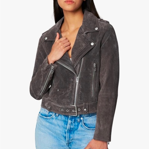 BlankNYC dark navy suede jacket - Picture 3 of 3